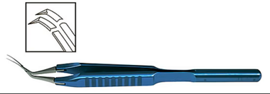 TMF164 Inamura 1.5 Çarpaz Mexanizmli Kapsuloreksis Pinseti, Əyri, Titanium