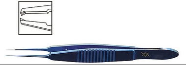 TMF415 Castroviejo Tikiş Pinseti 1x2, 0.5 mm, Düz, Titanium