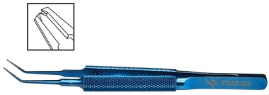 TMF433 Tennant Korneal Tikiş Pinseti 1x2, 0.1 mm, 45° bucaqlı, Titanium