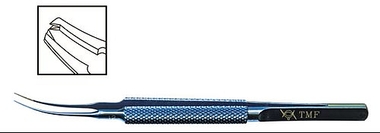 TMF434 Tennant Korneal Tikiş Pinseti 1x2, 0.1 mm, Əyri, Titanium