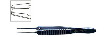 TMF611 Bonn İris Tikiş Pinseti 1x2, 0.063 mm, Düz, Titanium