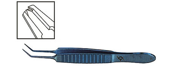 TMF614 Bonn İris Tikiş Pinseti 1x2, 0.063 mm, 45° bucaqlı, Titanium