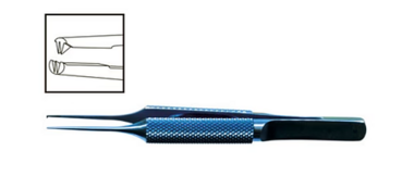 TMF469 Korneal Fiksasiya Pinseti 2x3 dişli 0.2 mm, Titanium