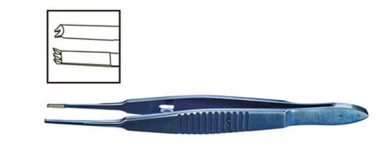 TMF474 Əzələ Fiksasiya Pinseti kilidli, düz, Titanium