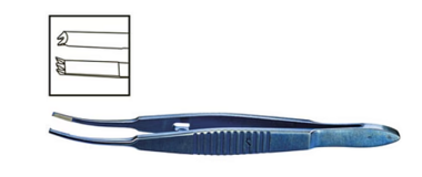 TMF475 Əzələ Fiksasiya Pinseti kilidli, əyri, Titanium